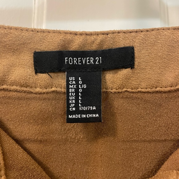 Zip up suede skirt - Picture 2 of 2